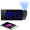 Projection Digital Alarm Clock for Bedroom, Large LED Alarm Clock Projection on Ceiling Wall, 350°Projector,Dimmer,USB Charger,Battery Backup Loud Dual Alarm Clock for Heavy Sleeper Kid Elderly